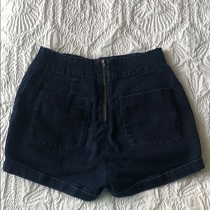 High waisted jean shorts